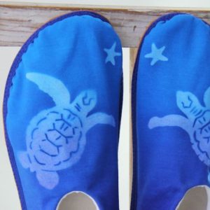 Ocean Turtle - handmade slippers