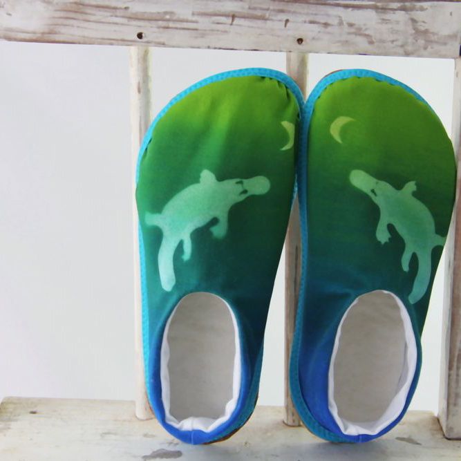 Forest Platypus - handmade slippers