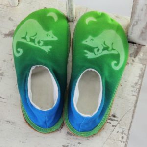 Forest Possum - handmade slippers