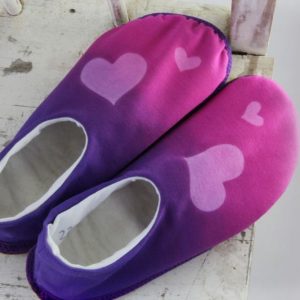 Sunrise Hearts - handmade slippers