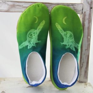 Forest Owl - handmade slippers