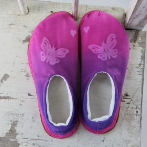 Sunrise Butterfly - handmade slippers