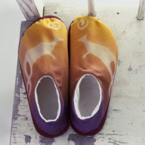 Sunset Kangaroo - handmade slippers